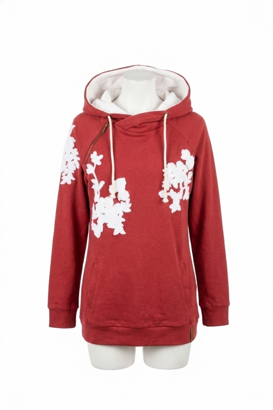 NEW AMPERSAND AVE doublehood sweatshirt in charming cherry